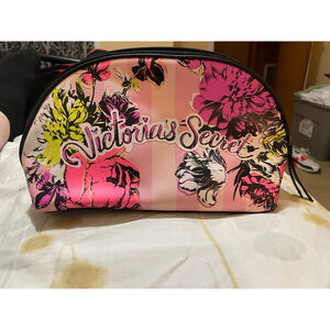 Women's Victoria's Secret Cosmetic Bag One Size Pink Black Floral